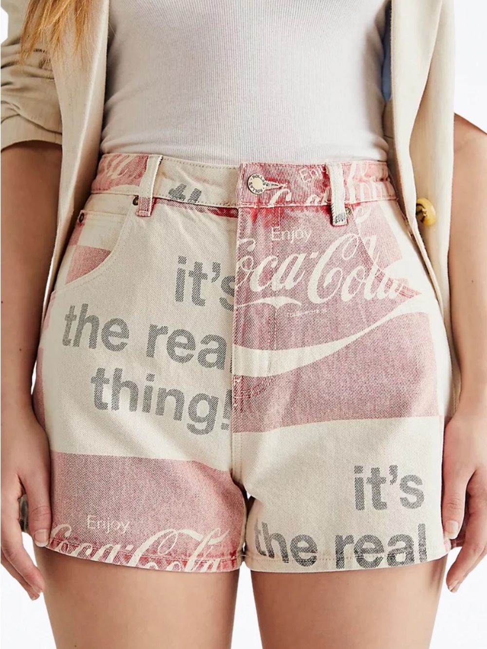 ROLLA'S Mirage Coca Cola Denim ShortsSz24Aussie 6